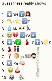 Whatsapp Puzzles: Guess TV Reality Show Names From Emoticons and Smileys