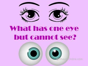 What has one eye but cannot see? | BhaviniOnline.com