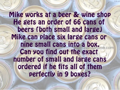beer cans riddle
