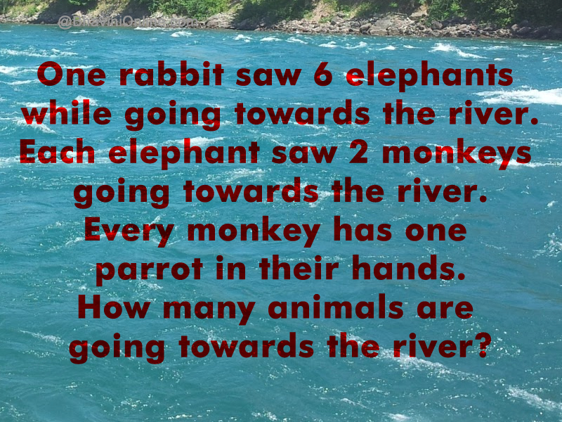 Fun Riddle: How Many Animals Are Going Towards The River? |  