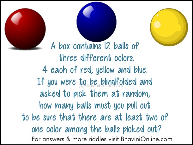 Brain Teaser How Many Balls Should You Pull Out to Get At Least 2 Of