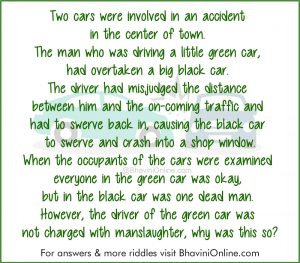 BrainTeaser: Two Cars Were Involved In An Accident In The Center Of